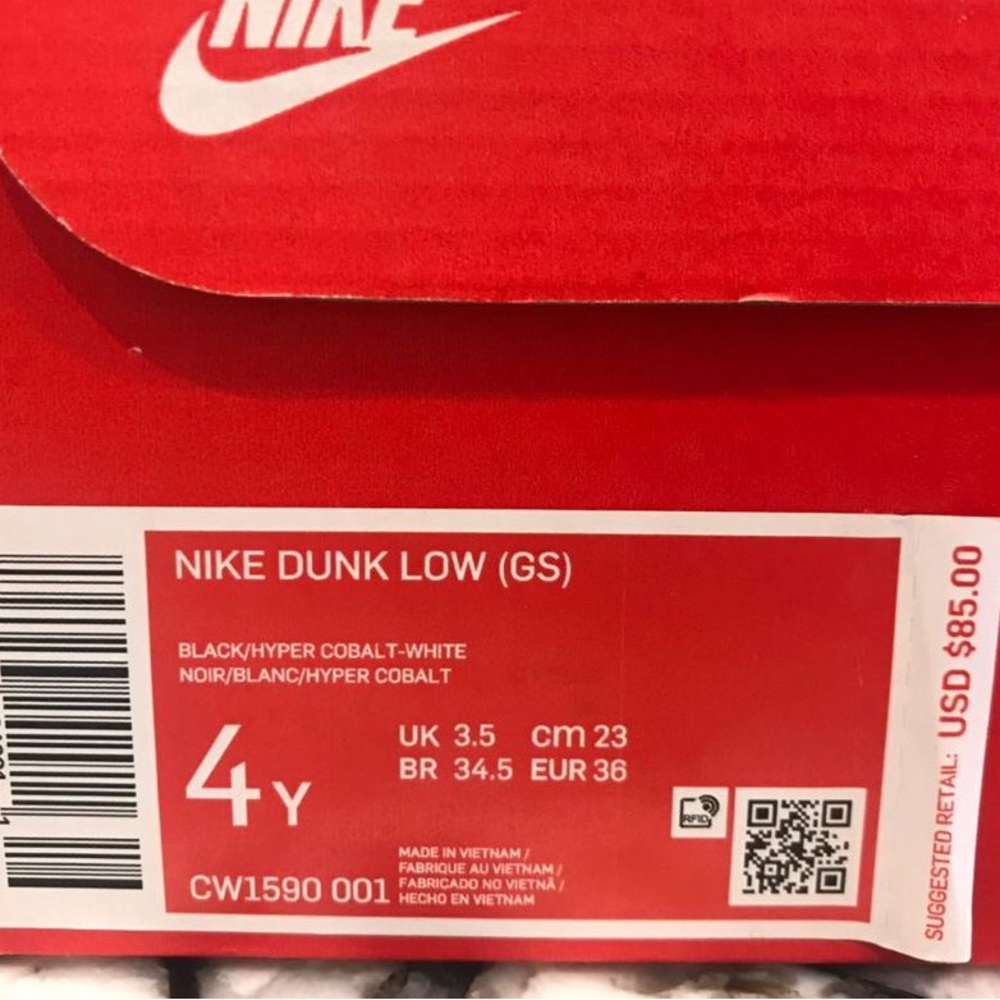 Nike dunk low (GS) black/cobalt
